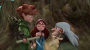 Robin bekommt die einzige Karte vom Sherwood Forest.