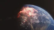 Ein katastrophaler Asteroideneinschlag verwüstet vor etwa 66 Millionen Jahren die Erde und löst Brände aus, die ganze Landstriche in Flammen setzen.