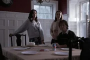 Ruby Hankey (Joy), Kathleen Hays (Kay) and Nicholas Thomas (Kay’s Husband) waiting for kids and sister to show up.