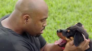 Ross with a dog