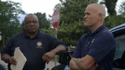 Detective John Brown (l.) und Corporal Nathan Schilling