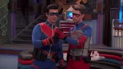 L-R: Captain Man / Ray Manchester (Cooper Barnes), Henry Hart (Jace Norman)