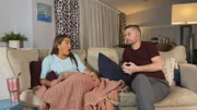 Veronica looks shocked but Tim looks unsurprised.