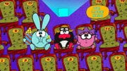 Krah, Pin, Chiko sehen sich einen Film an.