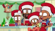Vorne, v.li.: Harry, Kendrick, Bernie, Keesha. Hinter, v.li.: Lil Pal, Greg, Clover, Popcorn, Mondo.