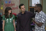 (v.l.n.r.) Jess (Zooey Deschanel); Nick (Jake Johnson); Winston (Lamorne Morris)