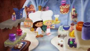 Diesmal sind Yasemin, Zoé und QuackQuack im Zuckerbäckerland gelandet und gerade dabei einen Kuchen zu backen.