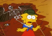 Lisa entdeckt bei den Ausgrabungen tatsächlich ein Skelett.