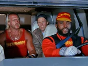 Hulk Hogan (li.) bittet seinen Kumpel B.A. (Mr. T, re.) und das A-Team um Hilfe...