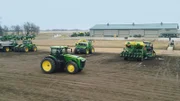 Various John Deere tractors outside. (National Geographic/Chris Smith)