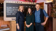 Samschtig-Jass – Mit Musikerin Eliane Müller v.l. Moderatorin Fabienne Gyr, Eliane Müller und Jörg Abderhalden