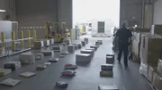 CBP Officers lay out packages for K9 inspection.