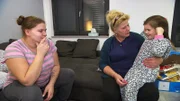 Sylvana (li.), Silvia und Celina hüten ein süßes Geheimnis. Die 27-Jährige Sylvana ist zum zweiten Mal schwanger.