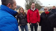 Am Flohmarkt v.l. Mauro Corradino, Nadja Macke, Thomas und Rosemarie Gambusch.