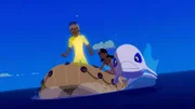 Yann und Timeti sind mit Delfin Zoom unterwegs, um Van Krook daran zu hindern, am Meeresboden eine Sprengladung zu zünden. Van Krook möchte einen vermeintlichen bösen Geist zerstören, doch den gibt es nicht.