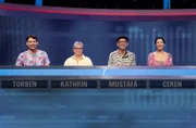 Die Kandidat:innen (v.l.n.r.): Torben Henke, Kathrin Dennstädt, Mustafa Özakbiyik und N. Ceren Erol.