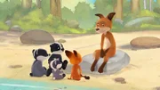 Opa Fuchs ist ein toller Geschichtenerzähler. Gespannt lauschen die Kinder der Geschichte vom bösen Krakabu.