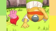 Lenny und Twiek spielen, und zwar mit verbundenen Augen.