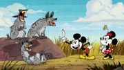 On the right side: Minnie Mouse and Mickey Mouse