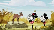 On the right side: Mickey Mouse and Minnie Mouse