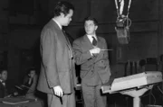 Orson Welles (l.) und Bernard Herrmann