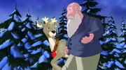 Der alte Mann hat ein Geheimnis. Er versteckt sein Rentier im Wald. Laura und Tommy sollen es vor Weihnachten nicht entdecken.