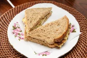 Glamorgan-Würste werden im „Pettigrew Tea Rooms“ in Cardiff als Sandwich serviert.