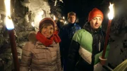 Annette Krause bei einer Fackelwanderung in der Breitachklamm.