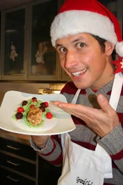 Willi mit Hackfleischröllchen im Christbaumstyle. Schaut nicht nur lecker aus, schmeckt sicher auch gut!