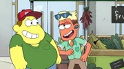 On the left: Bill Green (voiced by Bob Joles)