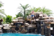Lucas Congdon jumps into Holmes Pool.