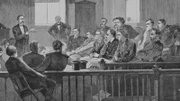 Bei der Gerichtsverhandlung leugnet der Deutsche Franz Müller die Tat. Die Geschworenen treffen jedoch eine schnelle Entscheidung.    +++