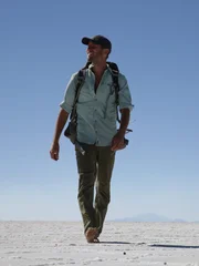 Rob Greenfield on the Salt Flats in Bolivia.