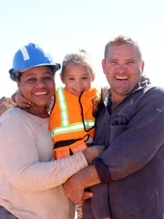 L-R: Viviane, Felica und Michael Taranto, Opalton