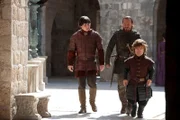L-R: Podrick (Daniel Portman), Bronn (Jerome Flynn), Tyrion Lannister (Peter Dinklage)