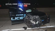 Sgt. DeBoer and Meredith’s police vehicle after incident