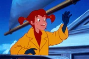 Pippi und Papa Ephraim überlegen gemeinsam, wie sie die grünen Wale beschützen können.