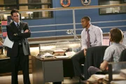 L-R: Aaron Hotchner (Thomas Gibson), Derek Morgan (Shemar Moore) und Dr. Spencer Reid (Matthew Gray Gubler)