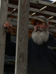 Shot of Ken behind boards