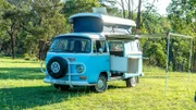 W/S BLUE KOMBI WITH AWNING OUT & ROOF POPPED – DIFFERENT ANGLE