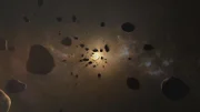 Looking through lots of asteroids towards the Sun - GFX.