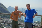 Rob Greenfield and James Levelle looking over Rio De Janeiro, Brazil.