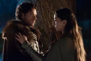 Oona Chaplin as Jeyne/Talisa and  Richard Madden as Robb Stark.