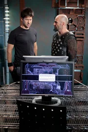 Stargate Atlantis Season3 EP THE GAME, Stargate Atlantis Staffel3 EP DAS SPIEL, regie USA 2004, Darsteller Joe Flanigan; David Dayan Fisher STARGATE ATLANTIS -- "The Game" Episode 316 -- SCI FI Channel Photo: Eike Schroter