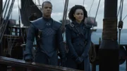 L-R: Grey Worm (Jacob Anderson) und Missandei (Nathalie Emmanuel)