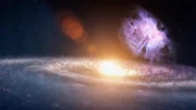 Zwerggalaxien kollidieren mit großen Galaxien.