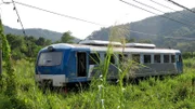 Unterwegs in den Dschungel von Sabah: der Regionalzug zwischen Beaufort und  Tenom. 2011 erweiterte die Staatsbahn ihren Fuhrpark um einige neue japanische Dieseltriebwagen.