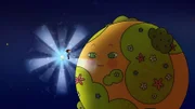 Der Laternenanzünder hilft den Universumsbewohnern beim Einschlafen.
