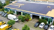 Drone shot of the building of the workshop