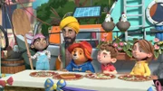 L-R: Simi, Baaz, Paddington, Jonathan Brown, Judy Brown